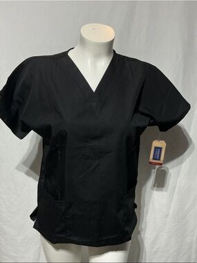 Cherokee NWT Black Workwear Scrub Top with Branded Tag Sz M